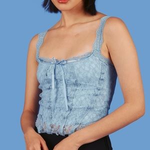 UNIF Baby blue melody top